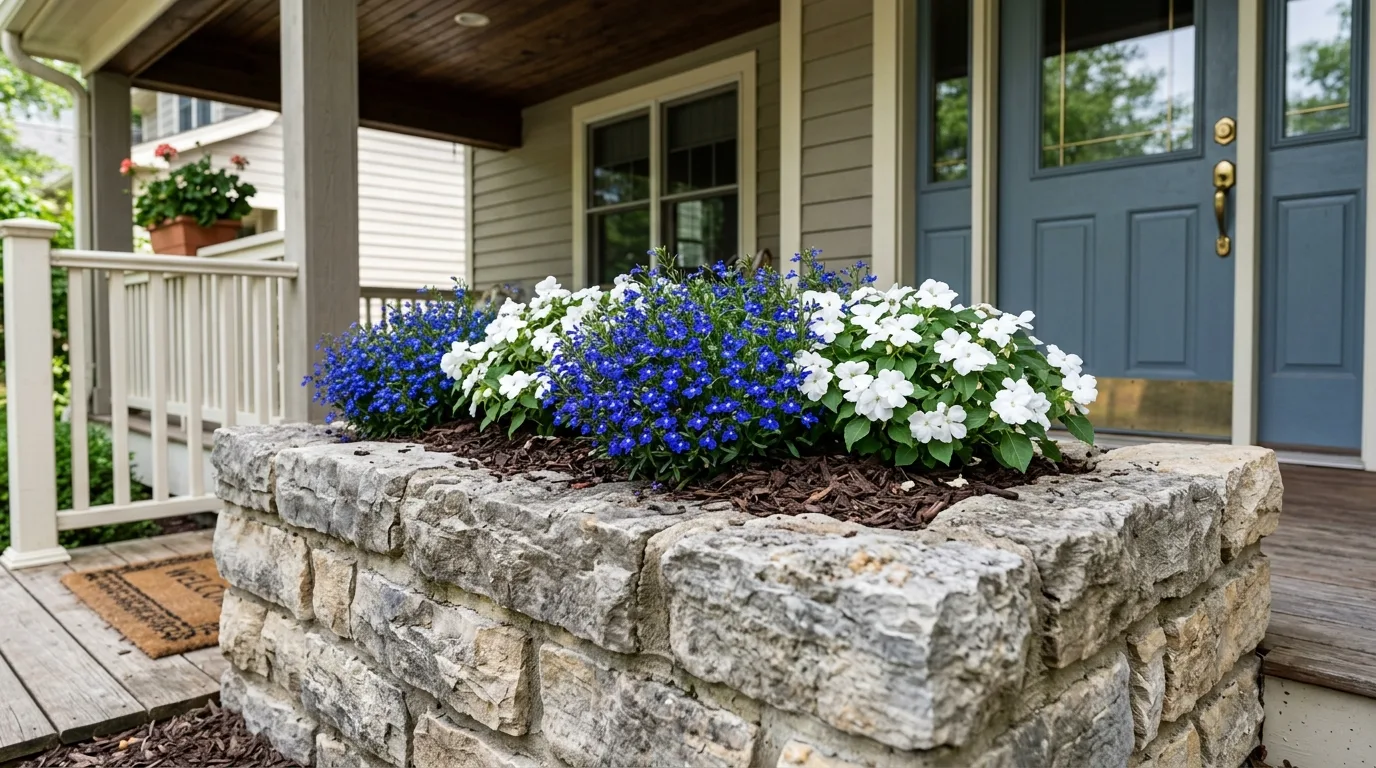 Corner Raised Bed by the Porch